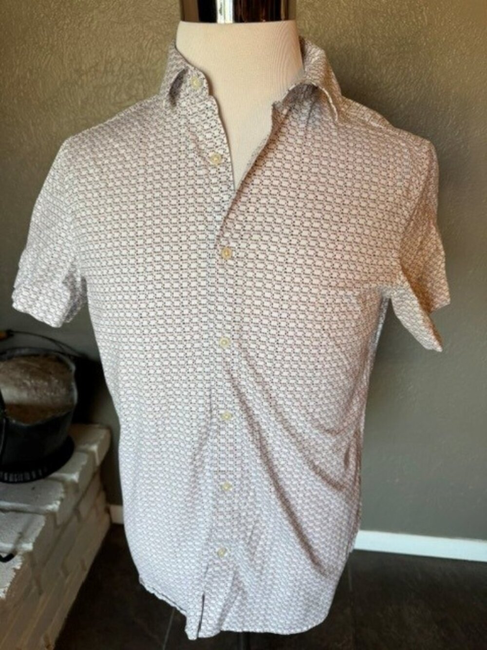 Perry Ellis Casual Button Down Short Sleeve Men's Shirt